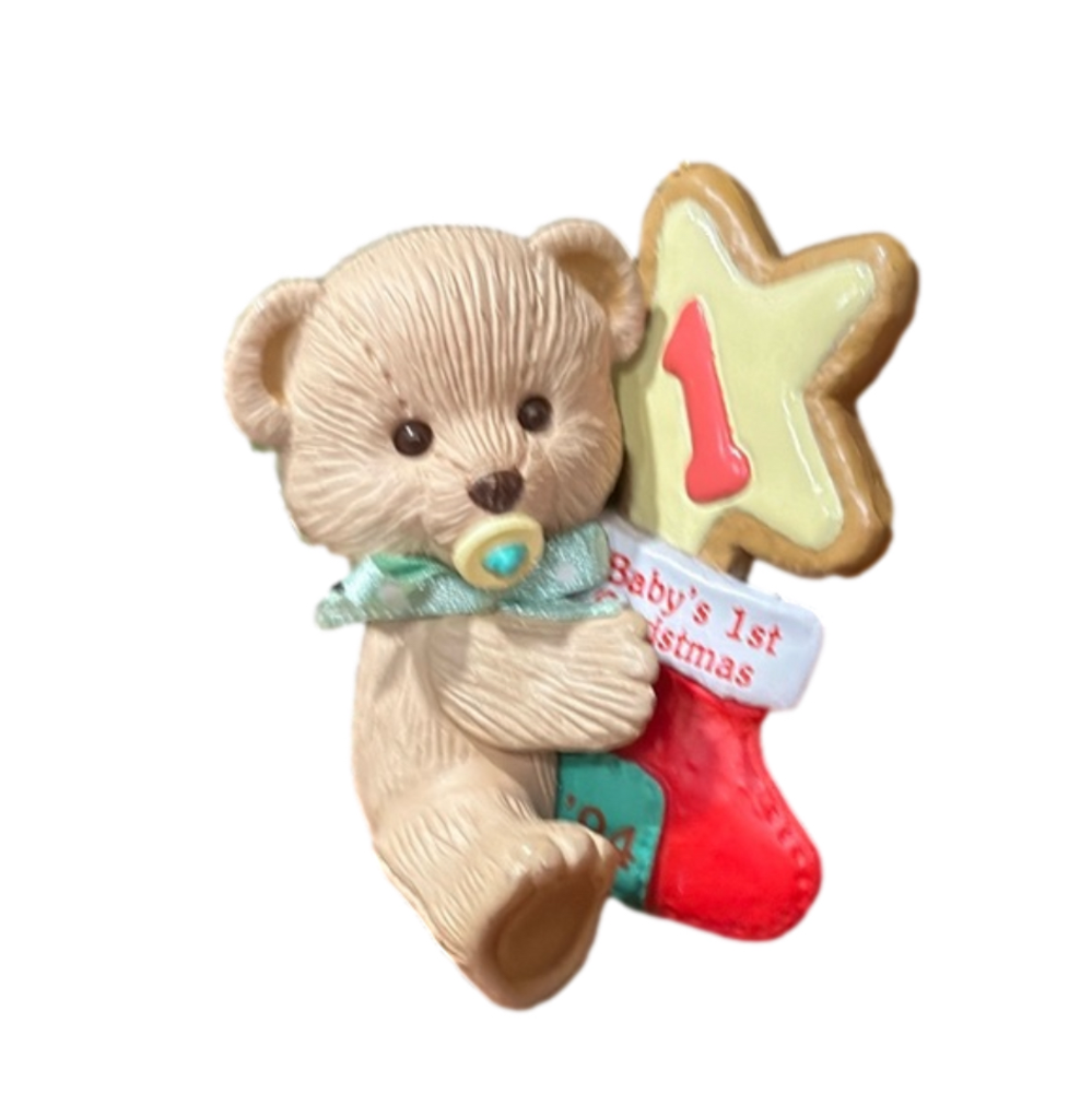 Hallmark vintage Babies First Christmas 1994 Teddy Bear Christmas Ornament